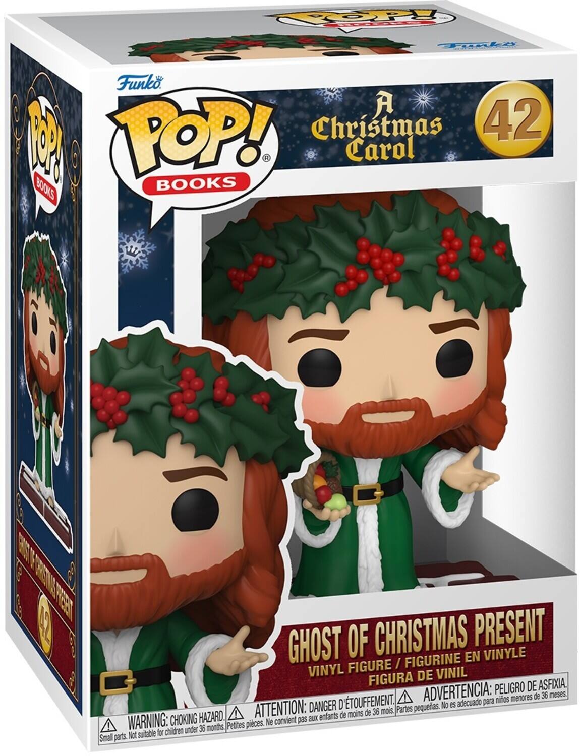 TOOPY Tgdle o Funko A 42 F 1 POP! Chrstmas Carol BOOKS BOOKS E STREN GHOST OF CHRISTMAS PRESENT FIGURINE EN VINYLE FIGURE / VINYL DE VINIL FIGURA DE ASFIXIA ADVERTENCIA: PELIGRO DE AFIXIA. ATTENTION: DANGER D'ETOUFFEMENT. WARNING: CHOKING HAZARD. Partes pequeas. No es adecuado para niños menores de 36 meses. Petites pièces. Ne convient pas aux enfants de moins de 36 mois. Small parts. Not suitable for children under 36 months.