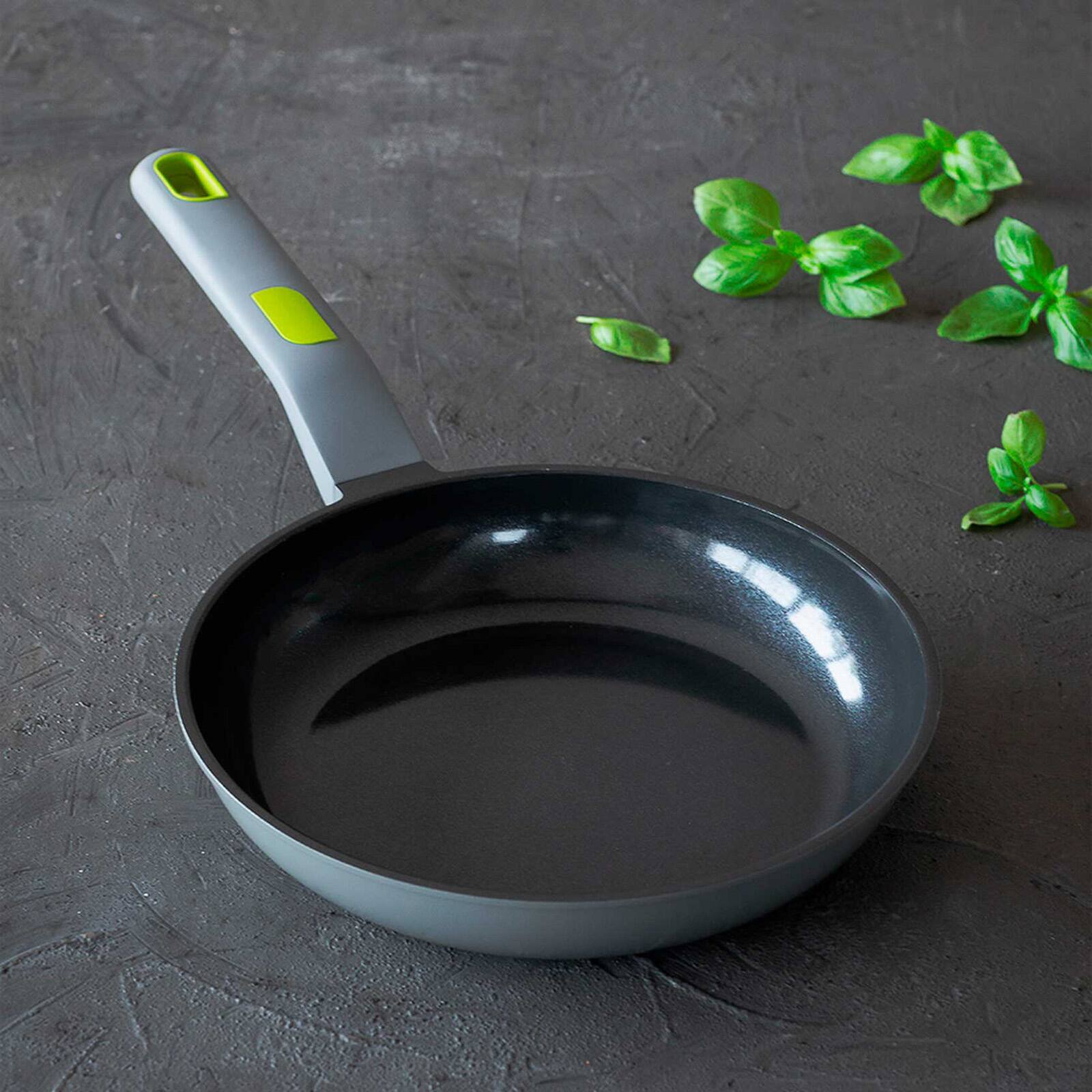 Alt View 4. BRA Cookware - Life Ceramic Nonstick Frying Pan, 8-Inch Recycled Cast Aluminum Skillet - Black.