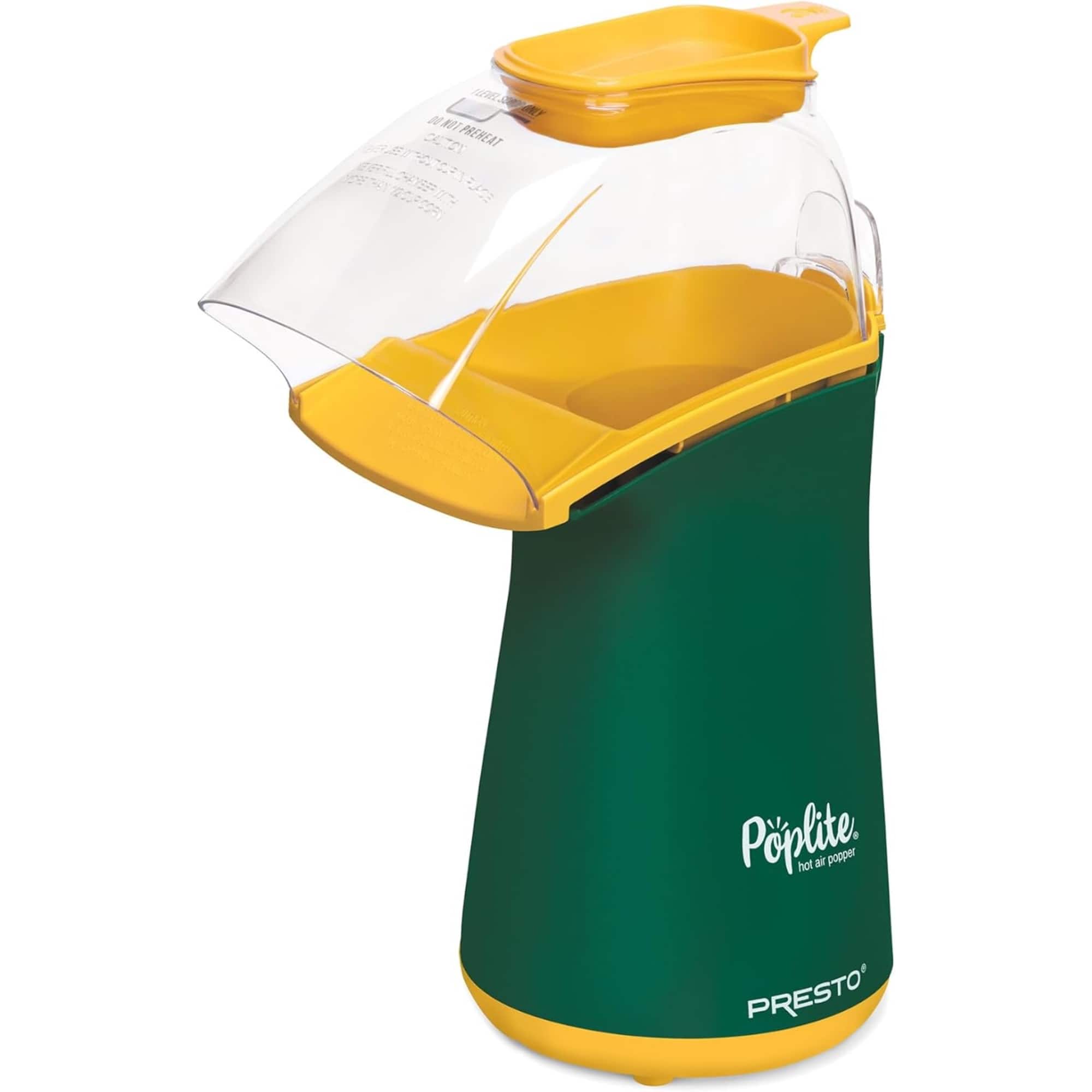 Presto - 04870 Poplite Hot Air Popcorn Popper Built-In Measuring Cup - Green