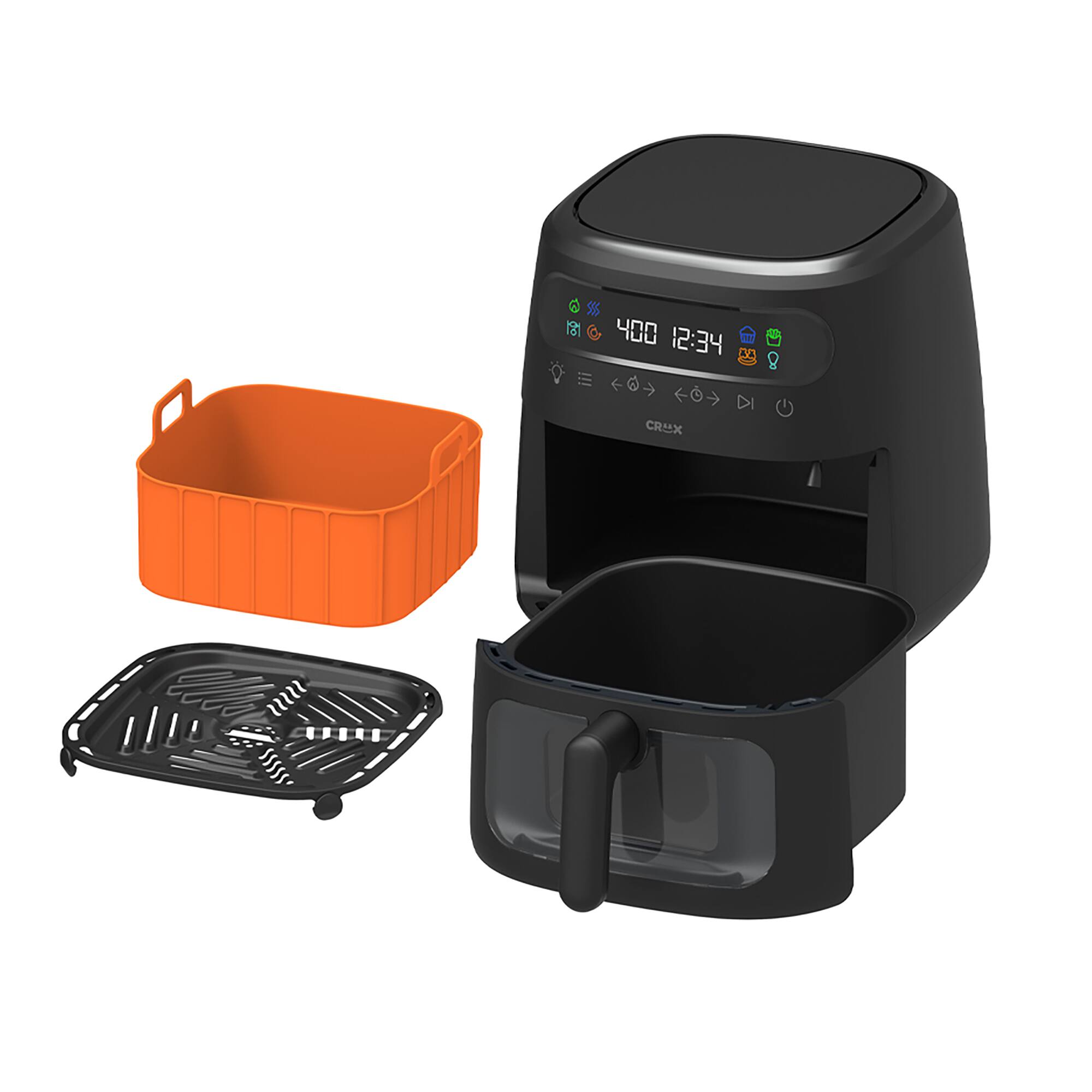 Accessories. CRUX - 8-qt. Digital Air Fryer Kit with TurboCrisp - Black.