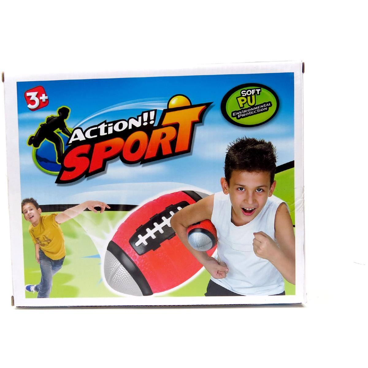 Sure, here is the corrected and grouped text from the image:

- 3+
- Action!! SPORT
- SOFT PU
- ENVIRONMENTAL PROTECTION