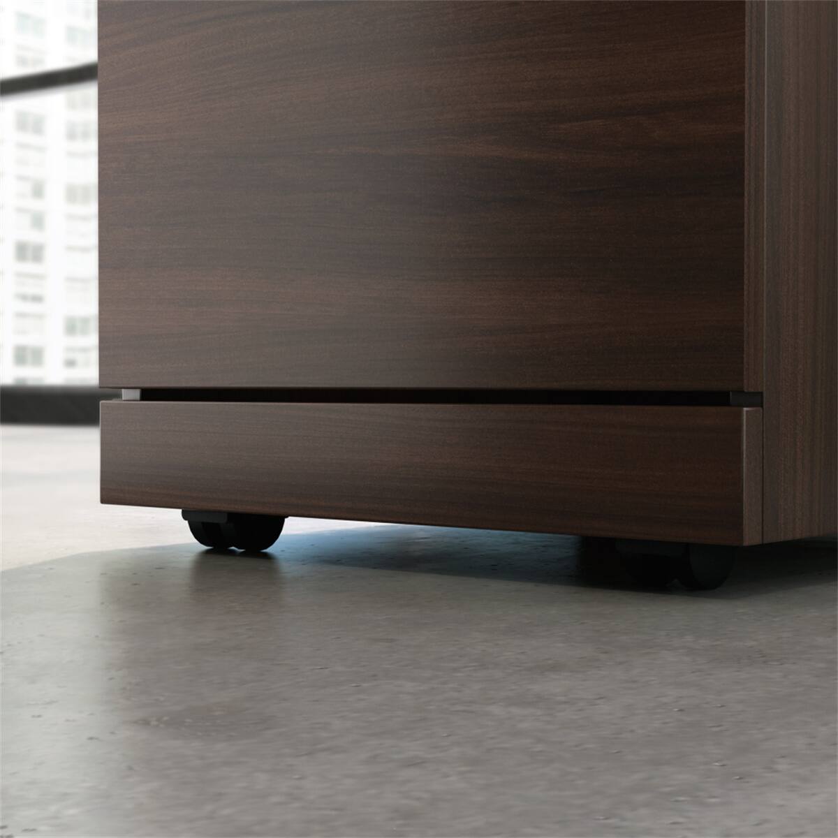 Alt View 4. HTUTWOO - Mobile File Cabinet - 2-Drawer Locking Storage Cabinet with Full-Extension Slides, Engineered Wood Construction.