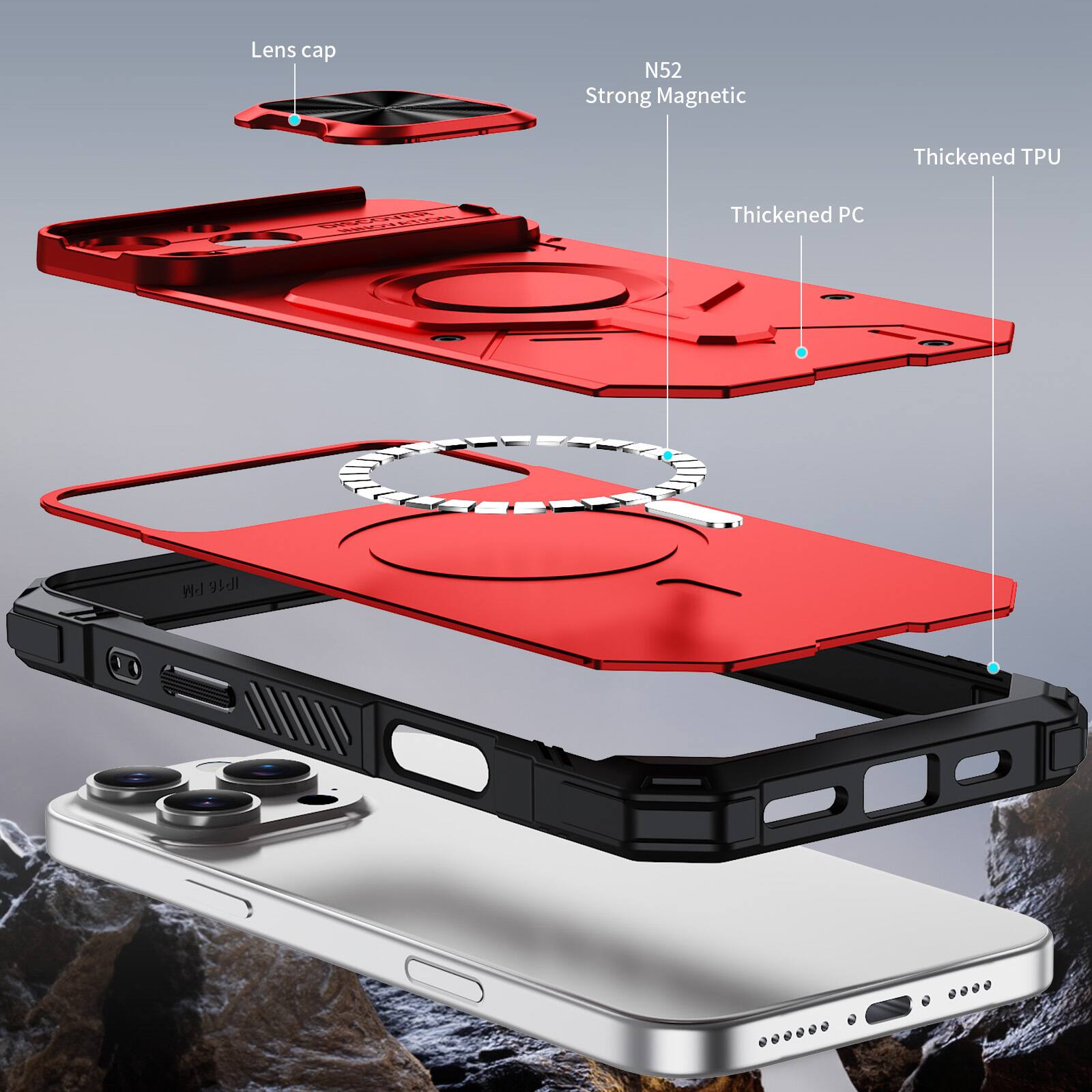 Lens cap N52 Strong Magnetic Thickened TPU Thickened PC