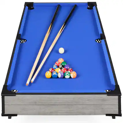 Front. Best Choice Products - Best Choice Products 40in Tabletop Billiard Table, Pool Game Table w/ 2 Cue Sticks, Ball Set, Storage Bag - Gray - Gray.