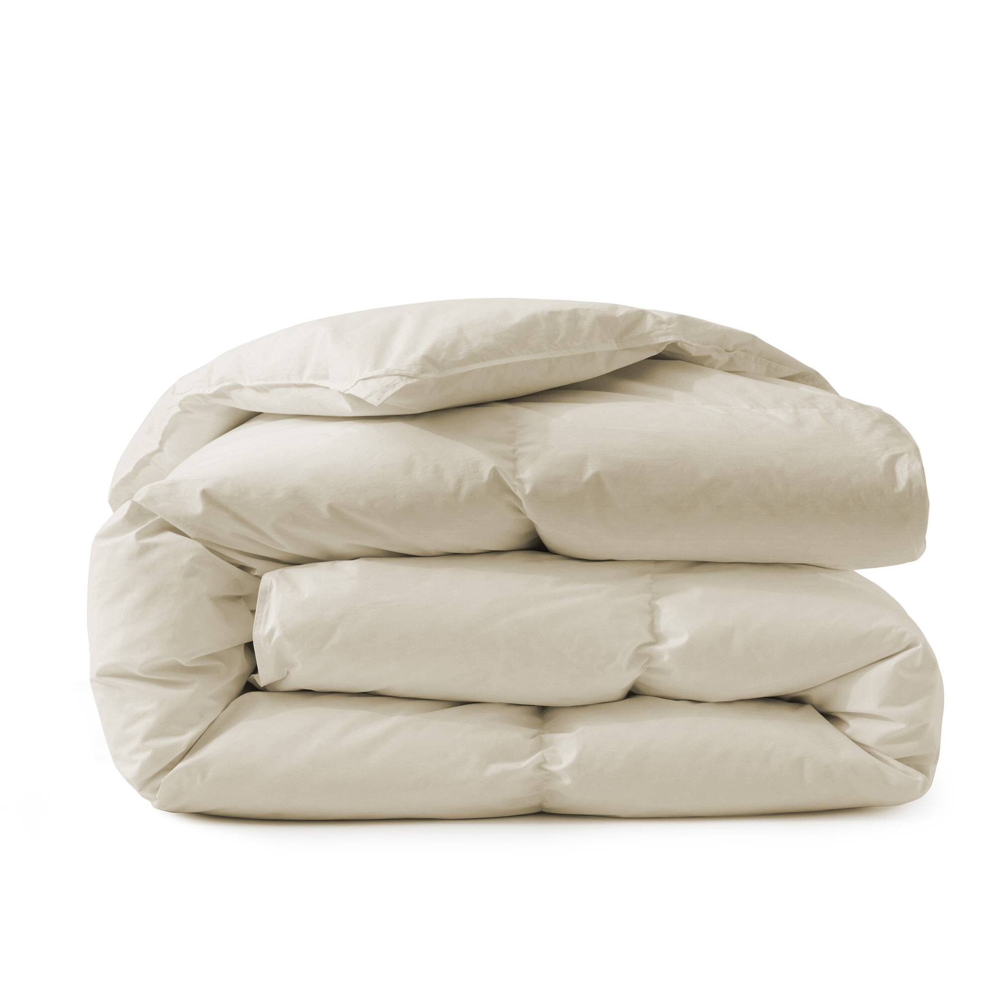 Alt View 3. Peace Nest - Peace Nest All Season 300TC 100% Cotton Goose Feather Down Comforter Duvet Insert, King - Khaki.