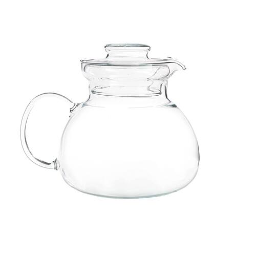 Front. SlickBlue - Stovetop 1.5 Qt Glass Teapot Kettle for Tea Brewing - Clear.