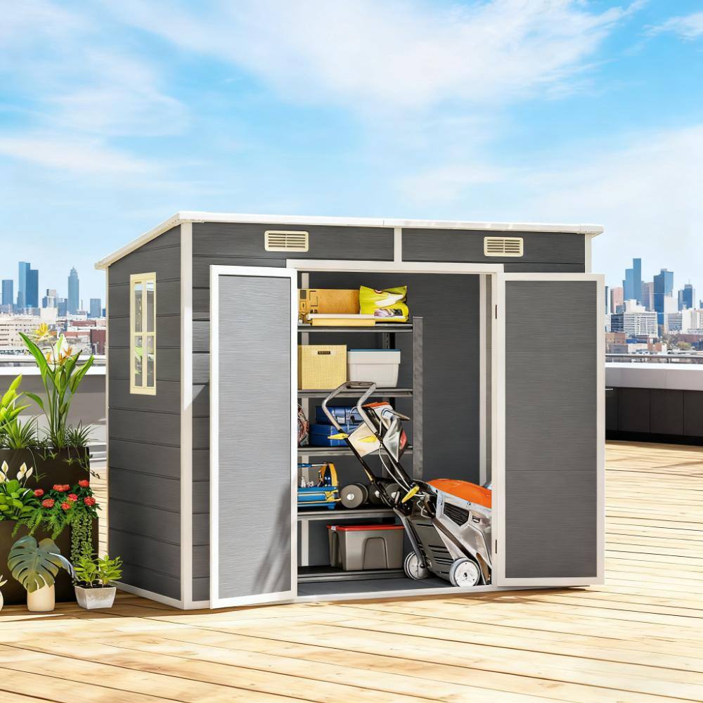 Front. TinyHomie - Backyard Shed with Floor for Backyard Patio Lawn.