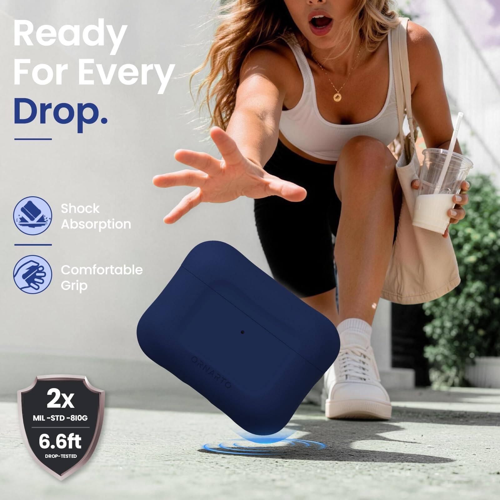 Ready For Every Drop.  
Shock Absorption  
Comfortable Grip  
2x MIL-STD-810G  
6.6ft DROP-TESTED