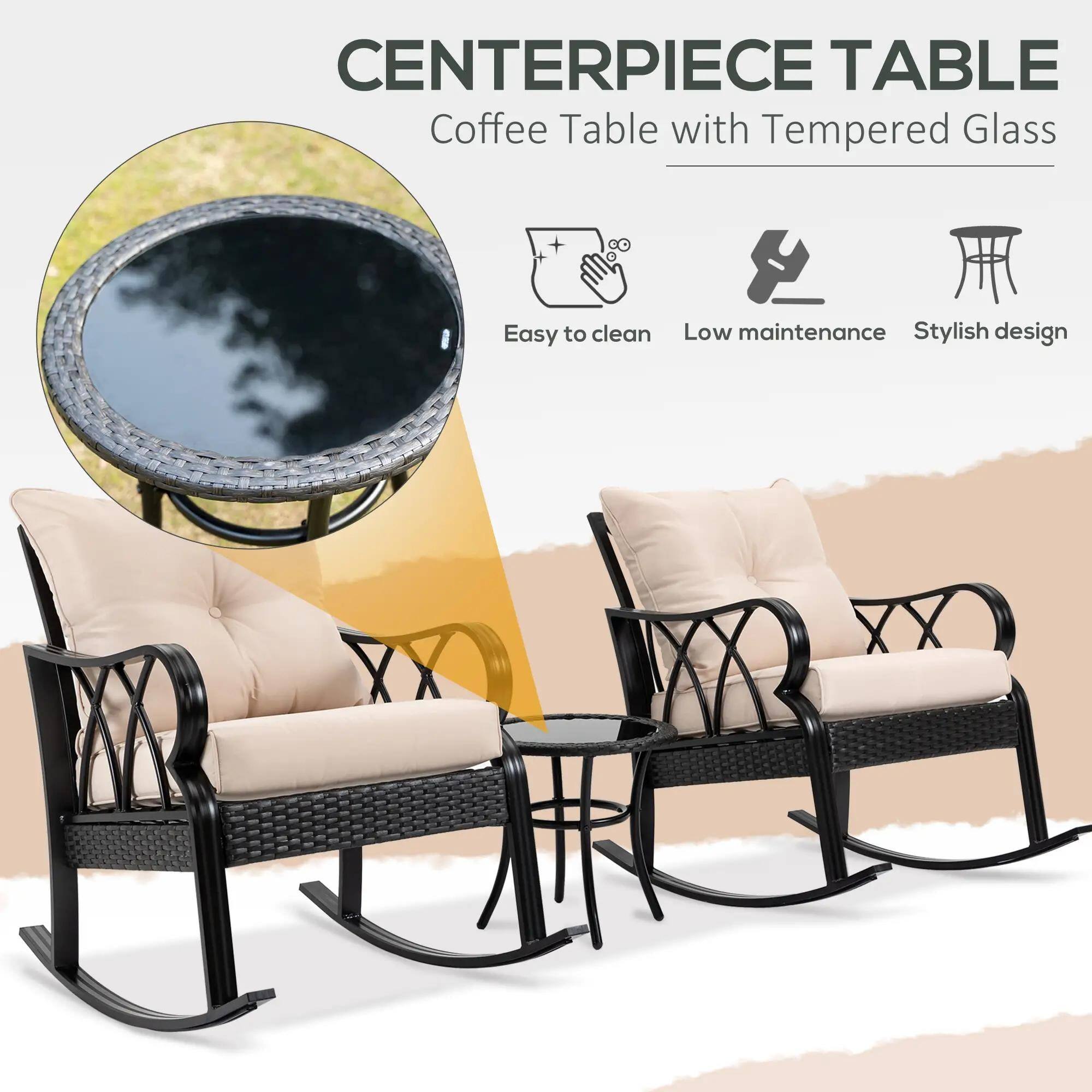 CENTERPIECE TABLE
Coffee Table with Tempered Glass
Easy to clean
Low maintenance
Stylish design