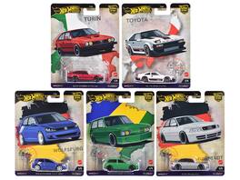 "World Tour" 5 piece Set "Car Culture" 2024 Series A Diecast Model Cars by Hot Wheels - Multicolor