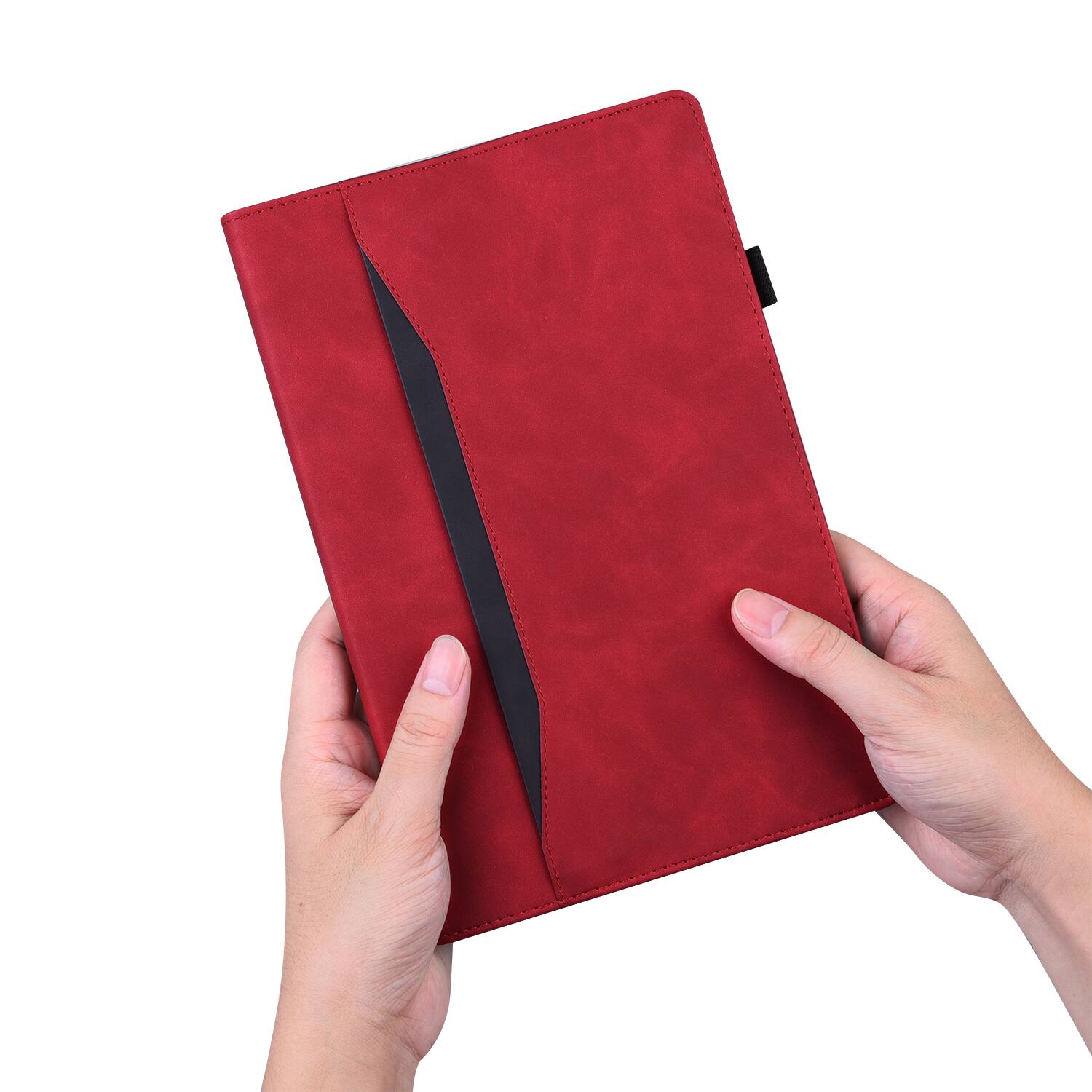 Alt View 4. Dteck - for Samsung Galaxy Tab A1+/A9+ 11 inch Case, PU Leather Folio Stand Cover with Credit Card Slots - Red.