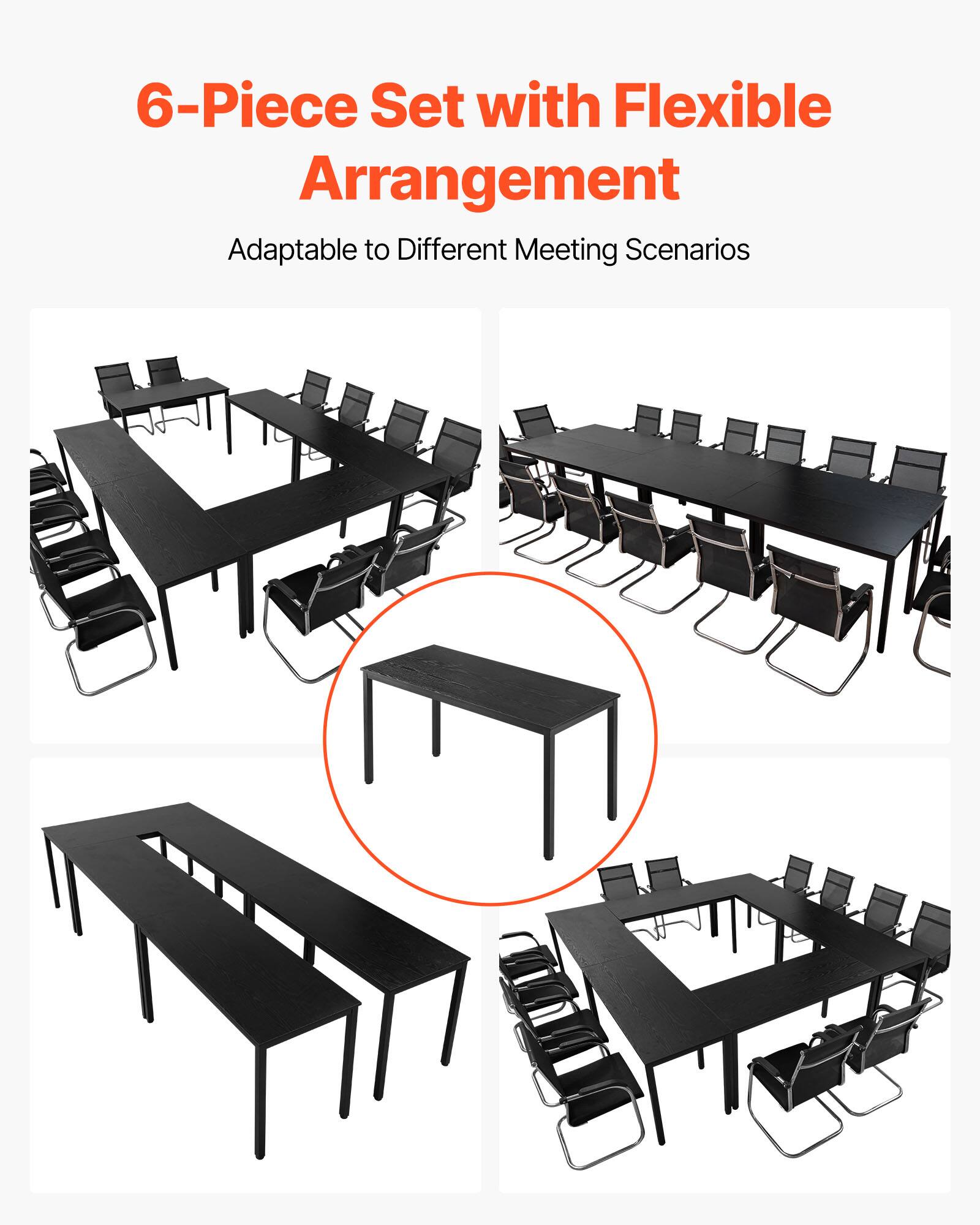 6-Piece Set with Flexible Arrangement  
Adaptable to Different Meeting Scenarios