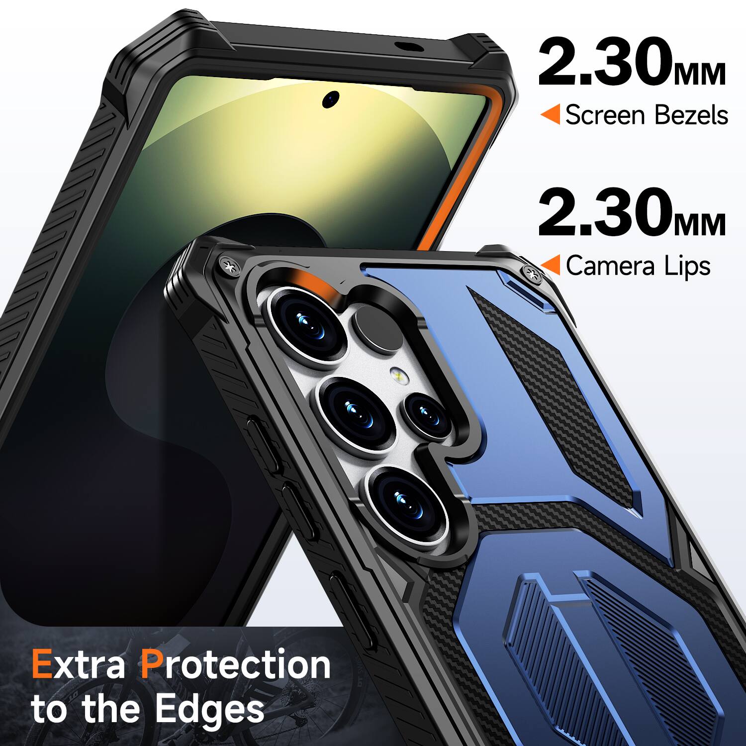 2.30MM Screen Bezels  
2.30MM Camera Lips  
Extra Protection to the Edges