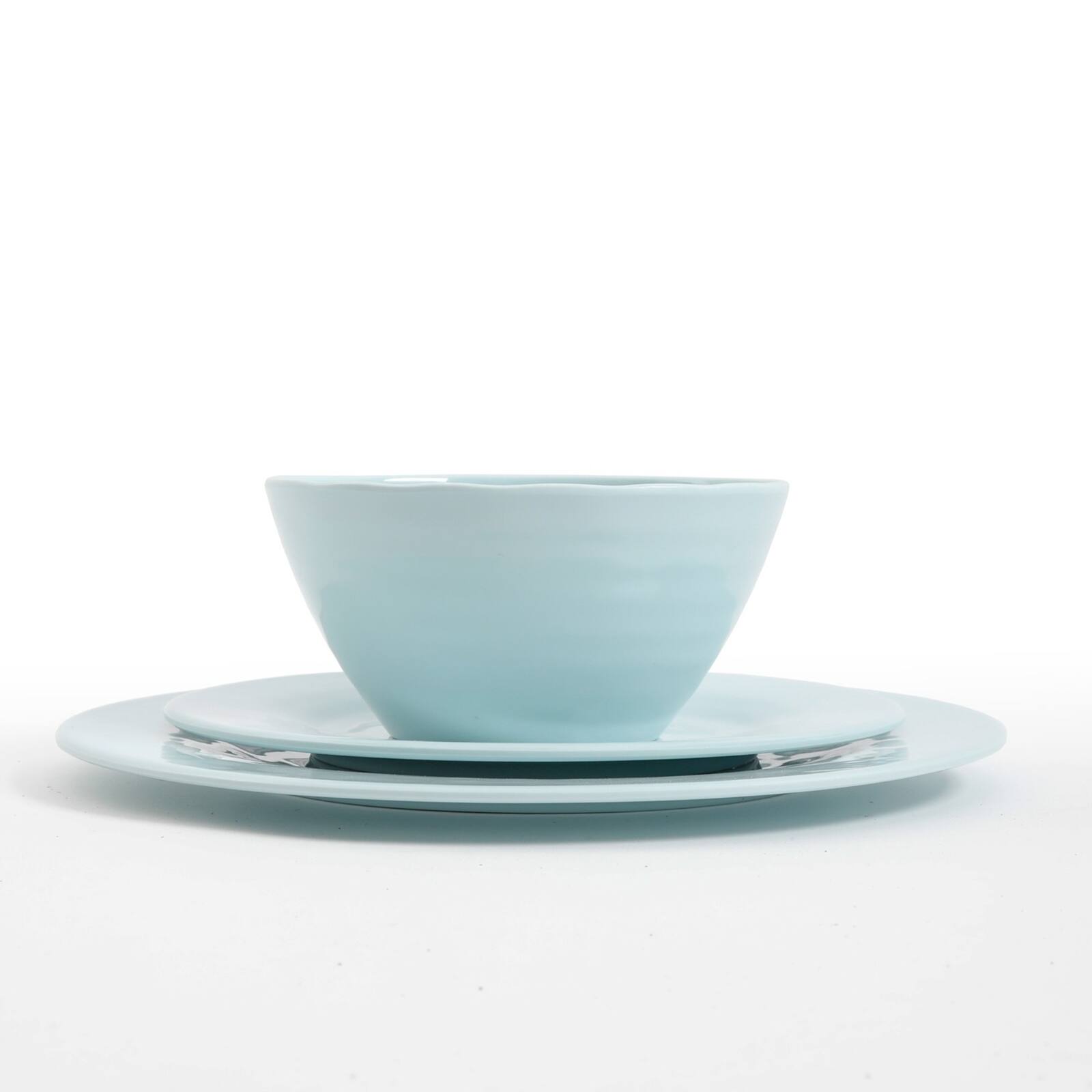 Alt View 9. Gibson - Gibson Home Brist Pastels 12 Piece Melamine Dinnerware Set in Assorted Colors - Assorted.