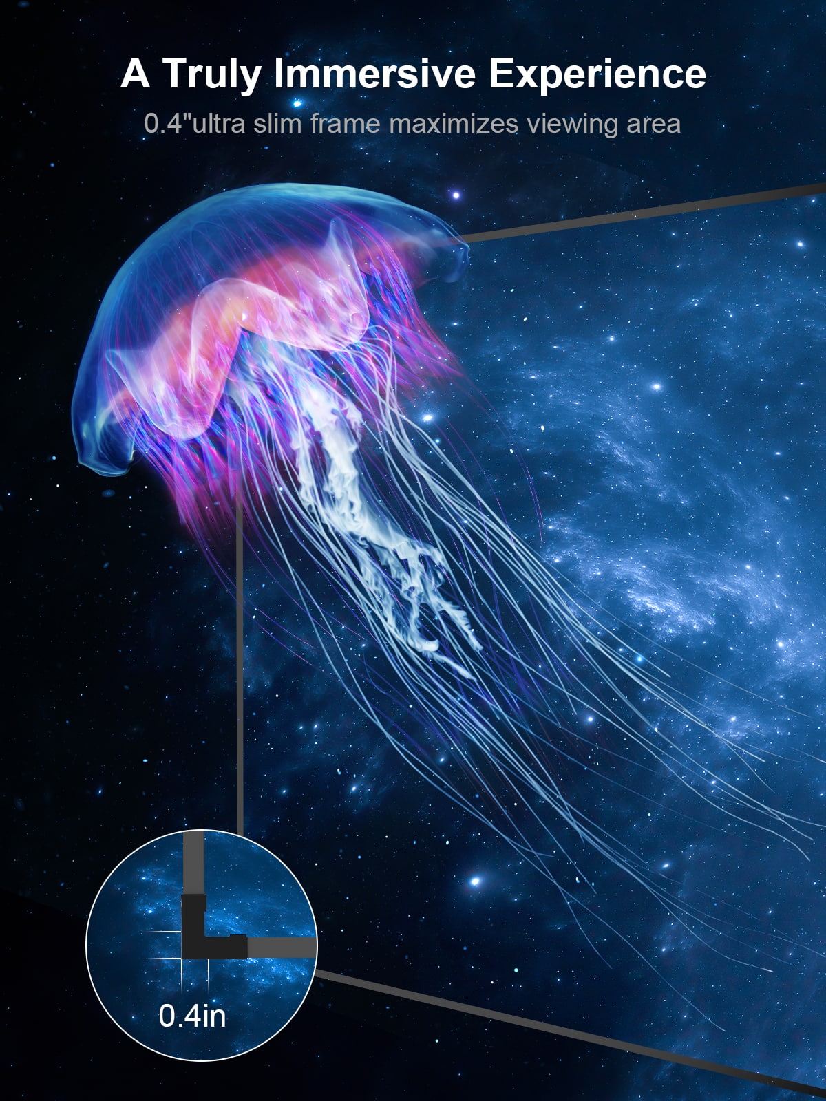 Alt View 12. AWOL Vision - 120" Fixed Frame Projector Screen, 4K/8K UHD Active 3D Compatible with Standard, Short Throw and UST Projectors - Matte White.