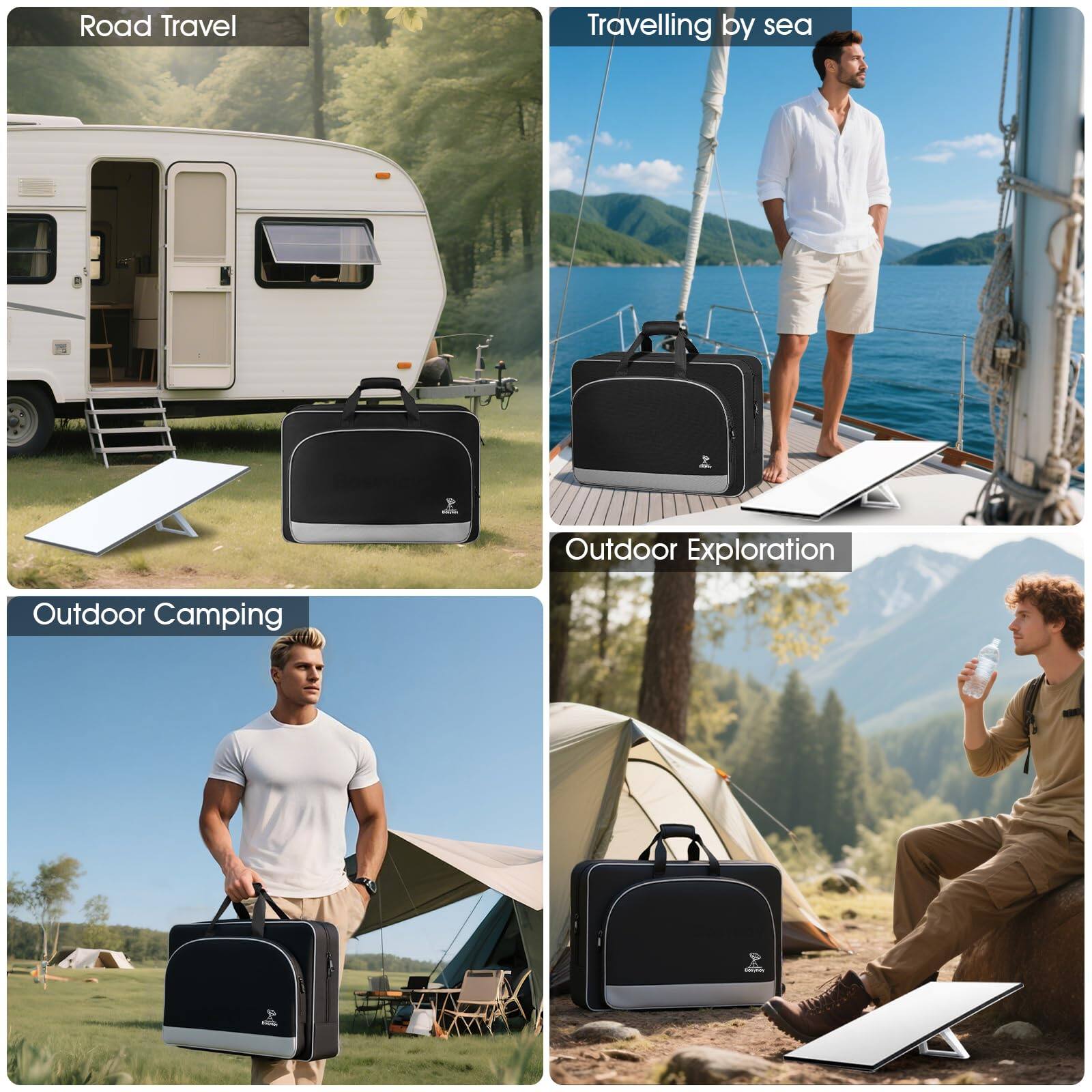 Road Travel  
Travelling by sea  
Outdoor Camping  
Outdoor Exploration