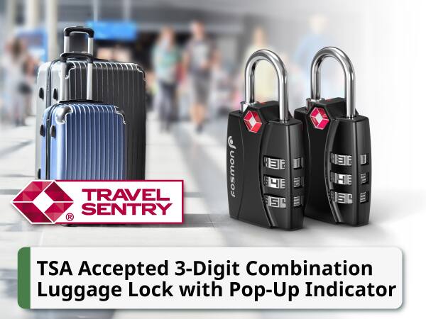 TRAVEL SENTRY R no 3 fosmon 4 5 TSA Accepted 3-Digit Combination Luggage Lock with Pop-Up Indicator