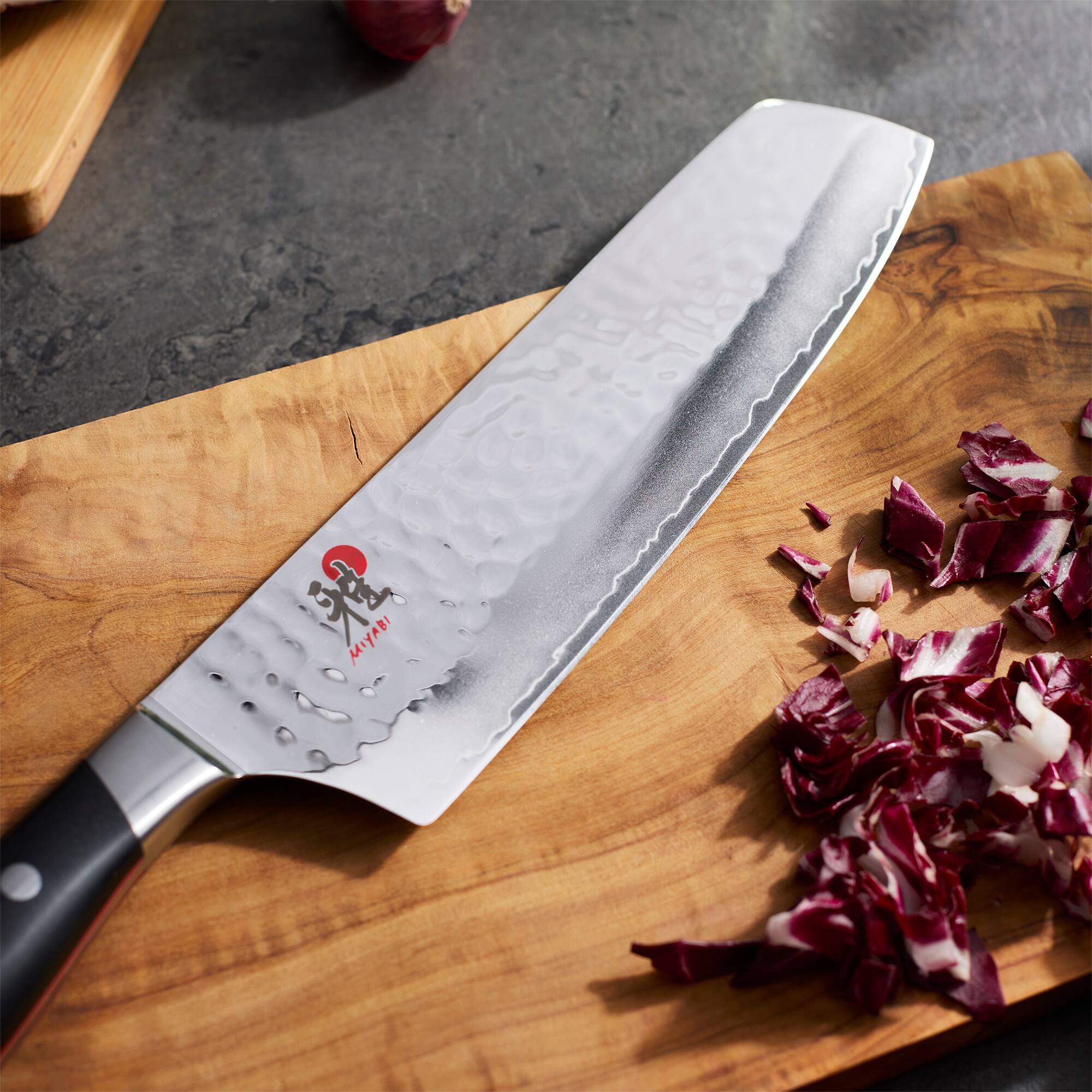 Alt View 4. Miyabi - Miyabi Hisho 7-inch Nakiri Knife - Black.