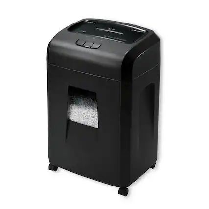 Front. Universal - 8059001 Heavy-Duty Micro-Cut Shredder with 20 Manual Sheet Capacity - Black.
