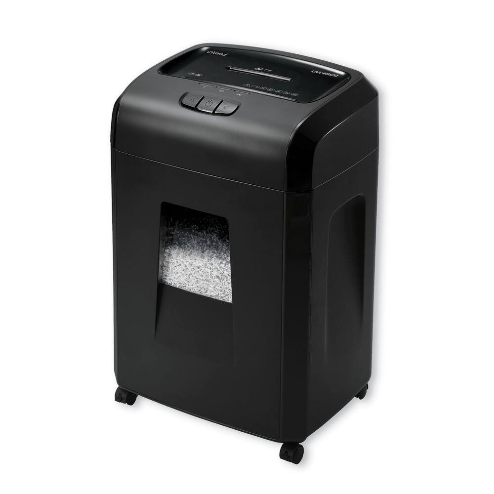 Front. Universal - 8059001 Heavy-Duty Micro-Cut Shredder with 20 Manual Sheet Capacity - Black.