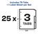 Includes 75 Tabs + 1 Label Sheet per Set
25 x 11"
3 Tabs
8.5"