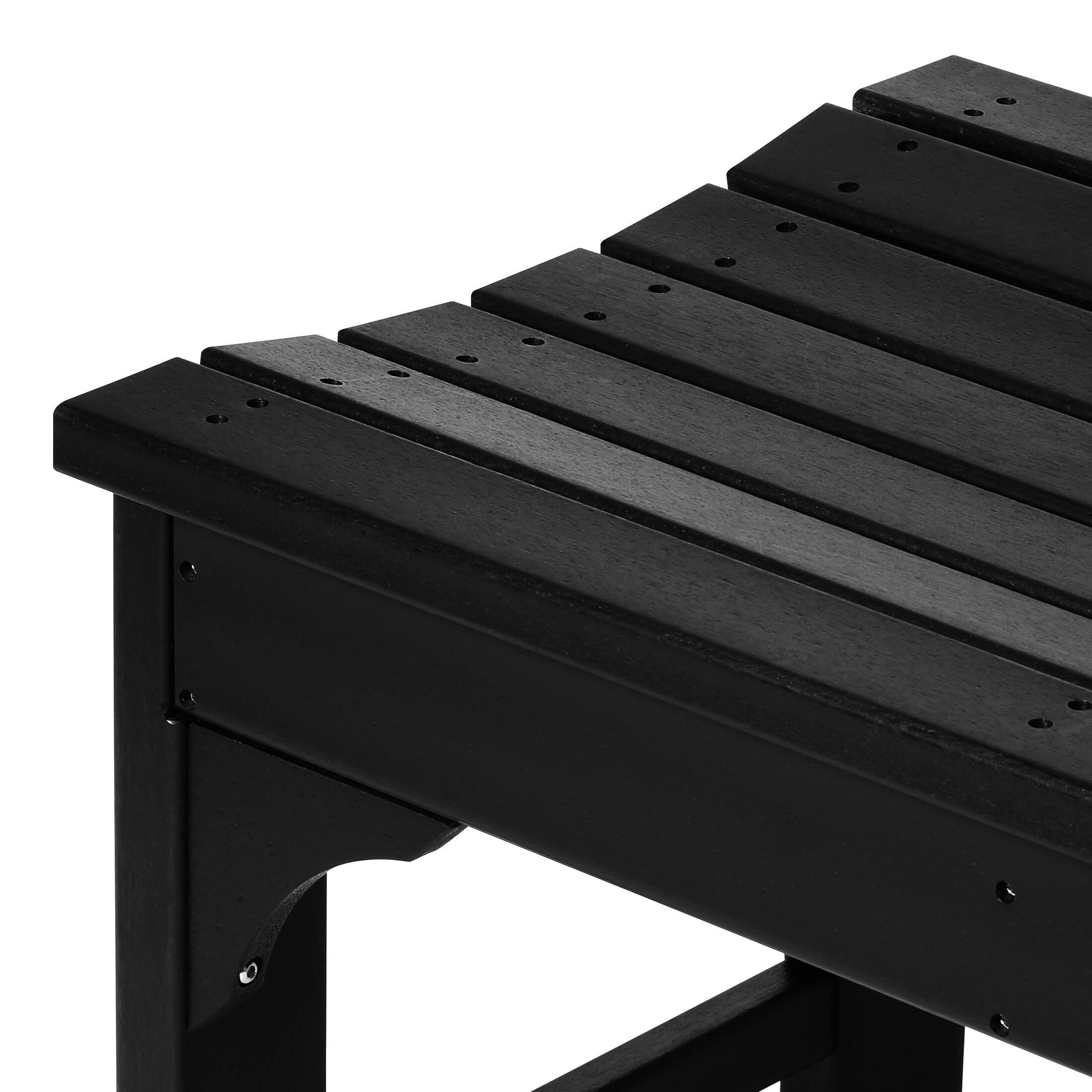 Alt View 4. WestinTrends - WestinTrends Malibu 48" length backless Poly Wood Outdoor / Garden bench - Black.