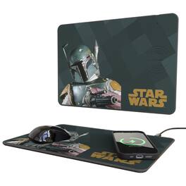 Keyscaper - Star Wars: The Empire Strikes Back Color Block 15-Watt Wireless Charger and Mouse Pad - Boba Fett