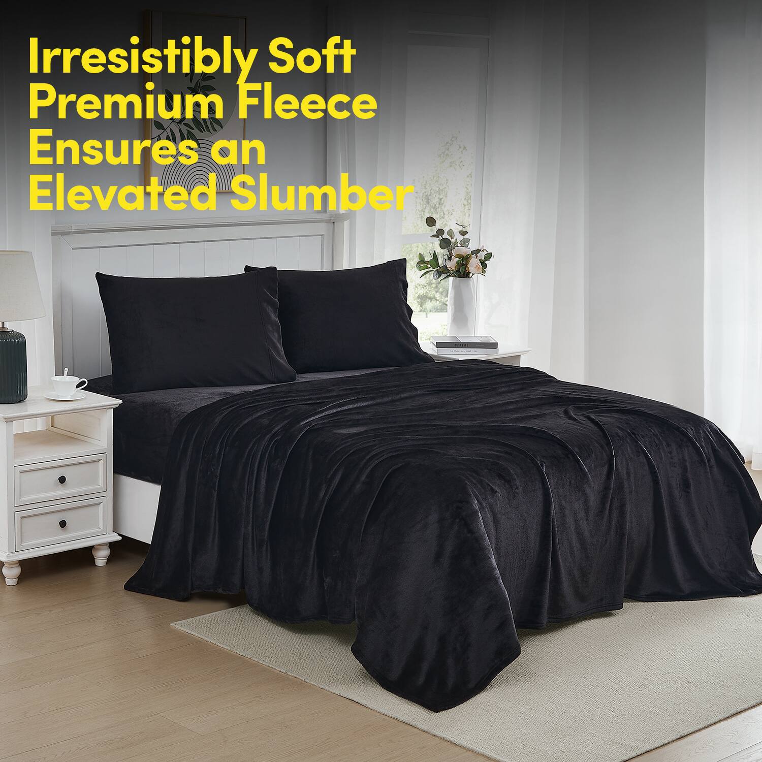 Irresistibly Soft Premium Fleece Ensures an Elevated Slumber
