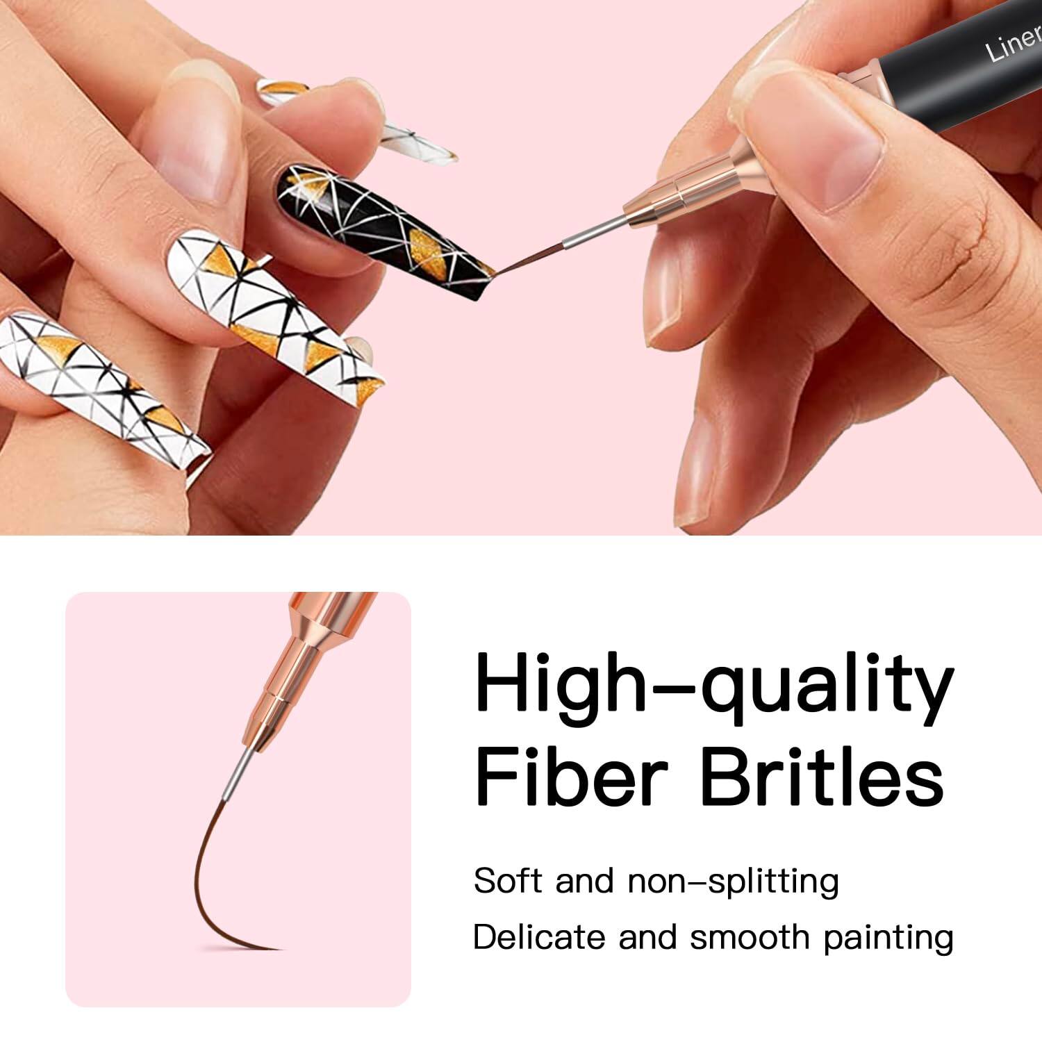 High-quality Fiber Britles  
Soft and non-splitting  
Delicate and smooth painting
