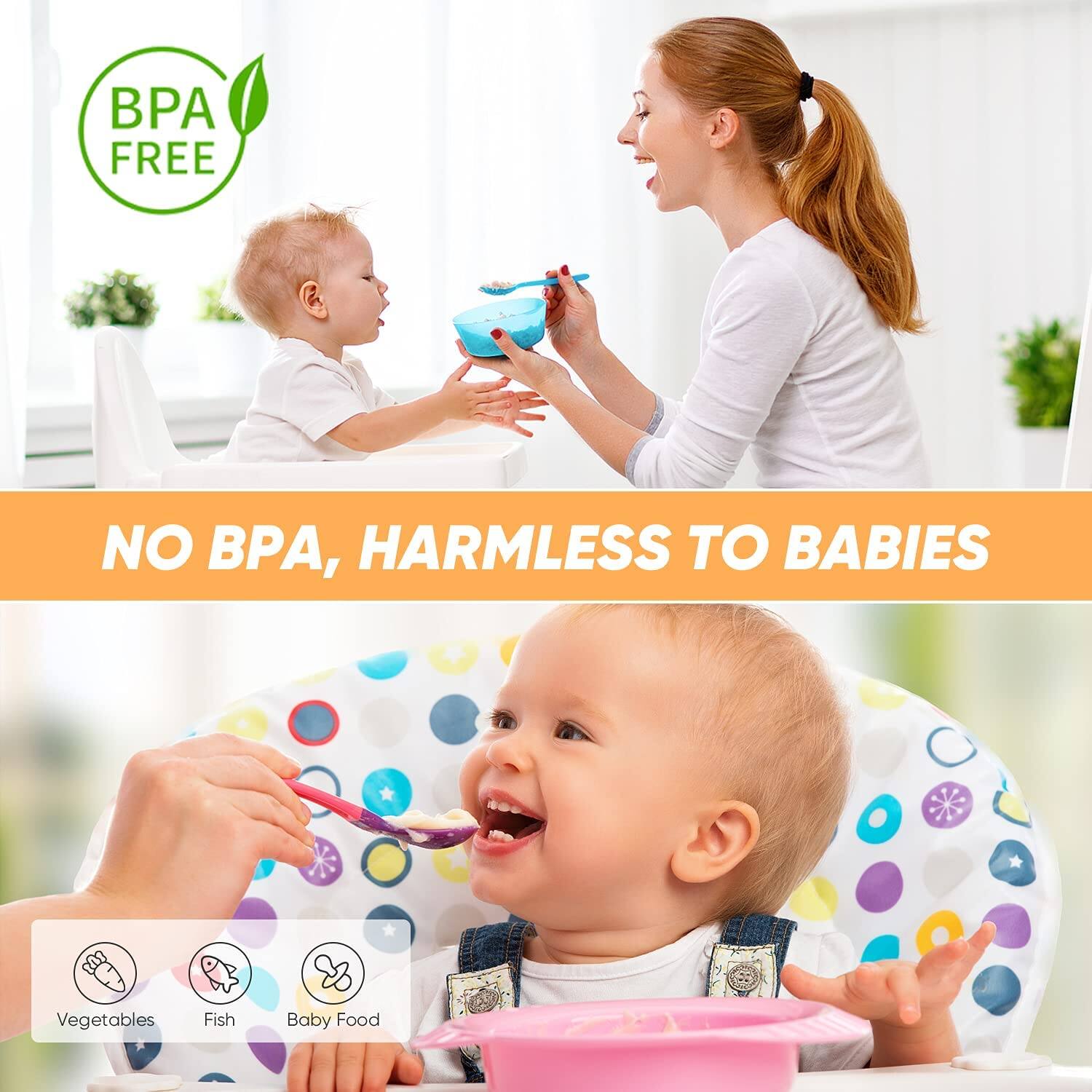BPA FREE

NO BPA, HARMLESS TO BABIES

Vegetables Fish Baby Food