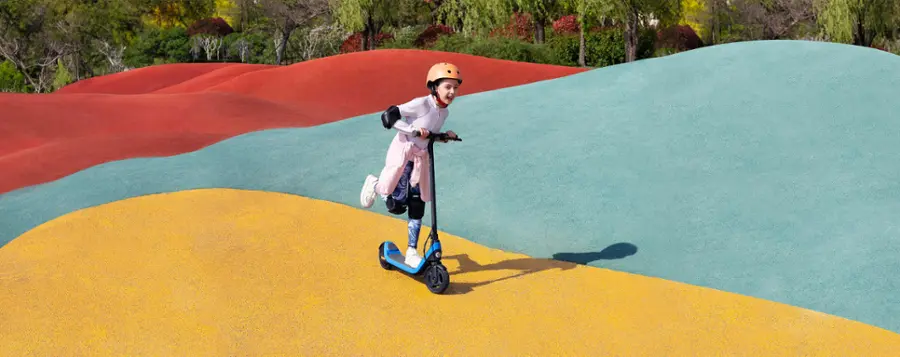 Alt View 23. Segway - C2 Lite Kids Electric Kick Scooter w/5.6 mi Max Operating Range & 9.9 mph Max Speed - Blue.
