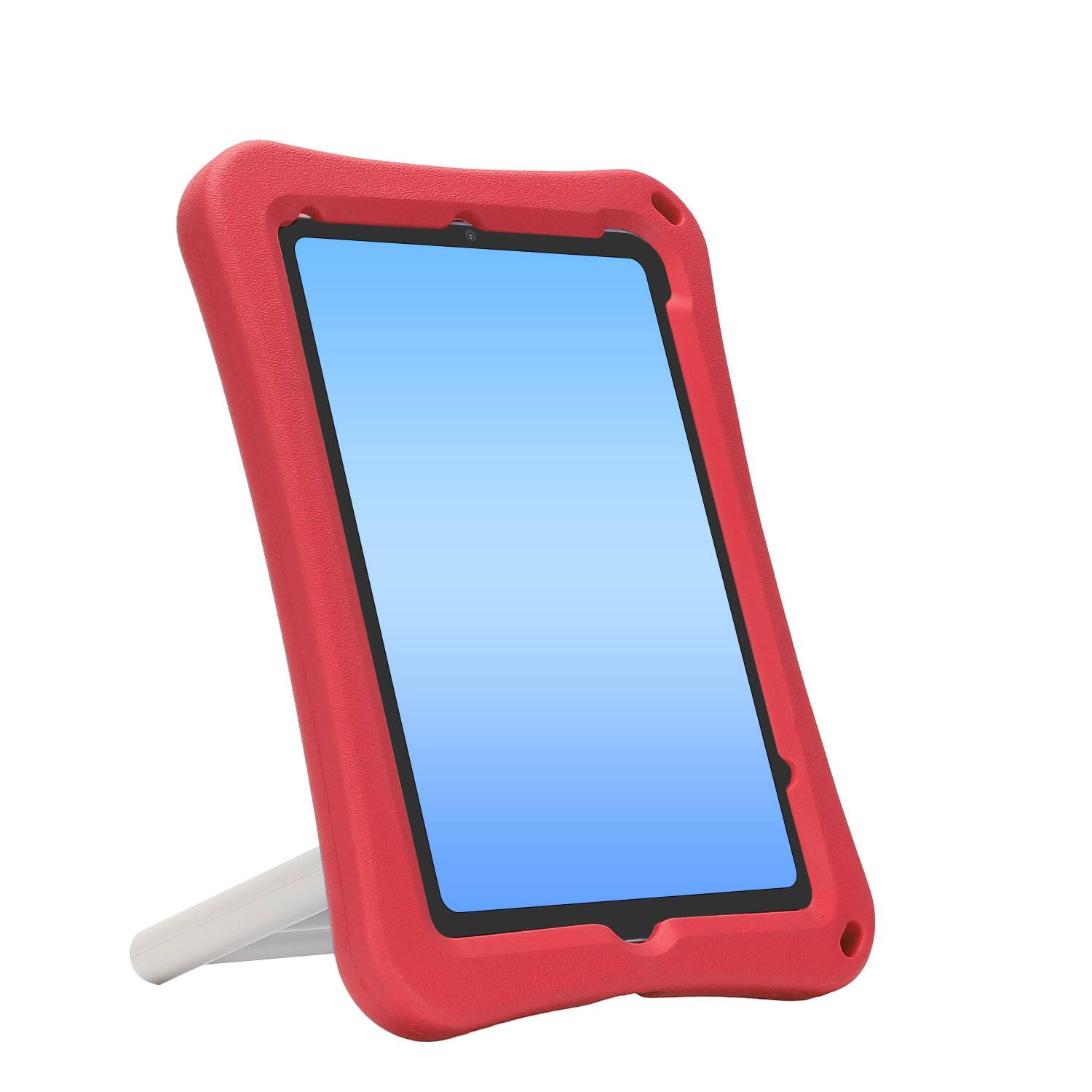 Alt View 3. Dteck - for Apple iPad mini (A17 Pro) 2024/iPad mini 6th Gen 8.3-inch 2021 Rugged Case,Shockproof TPU Cover with Rotating Stand - Red.