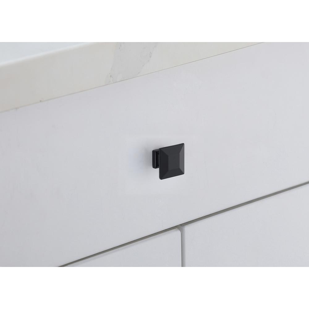 Alt View 1. Elegant Decor - Cecil 1.3" Matte Black Square Knob Multipack (Set of 10) - Matte Black.