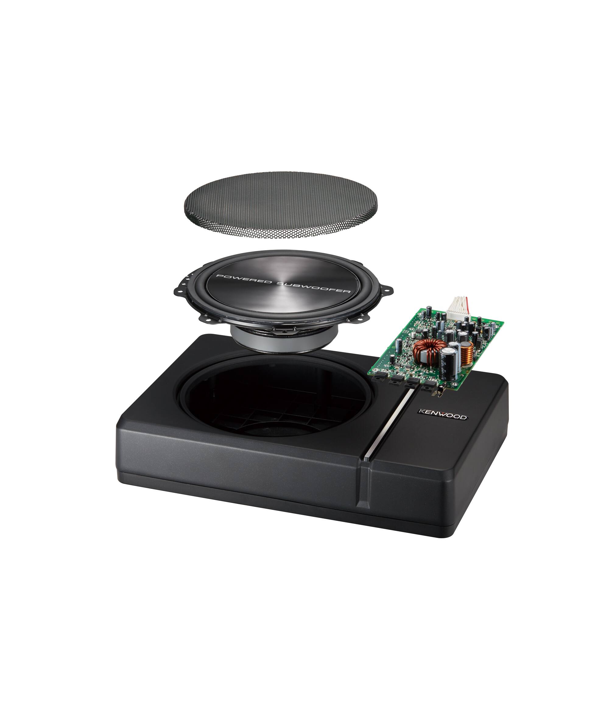 Alt View 11. Kenwood - Compact 8" Subwoofer with Enclosure and integrated 250W Amplifier - Black.