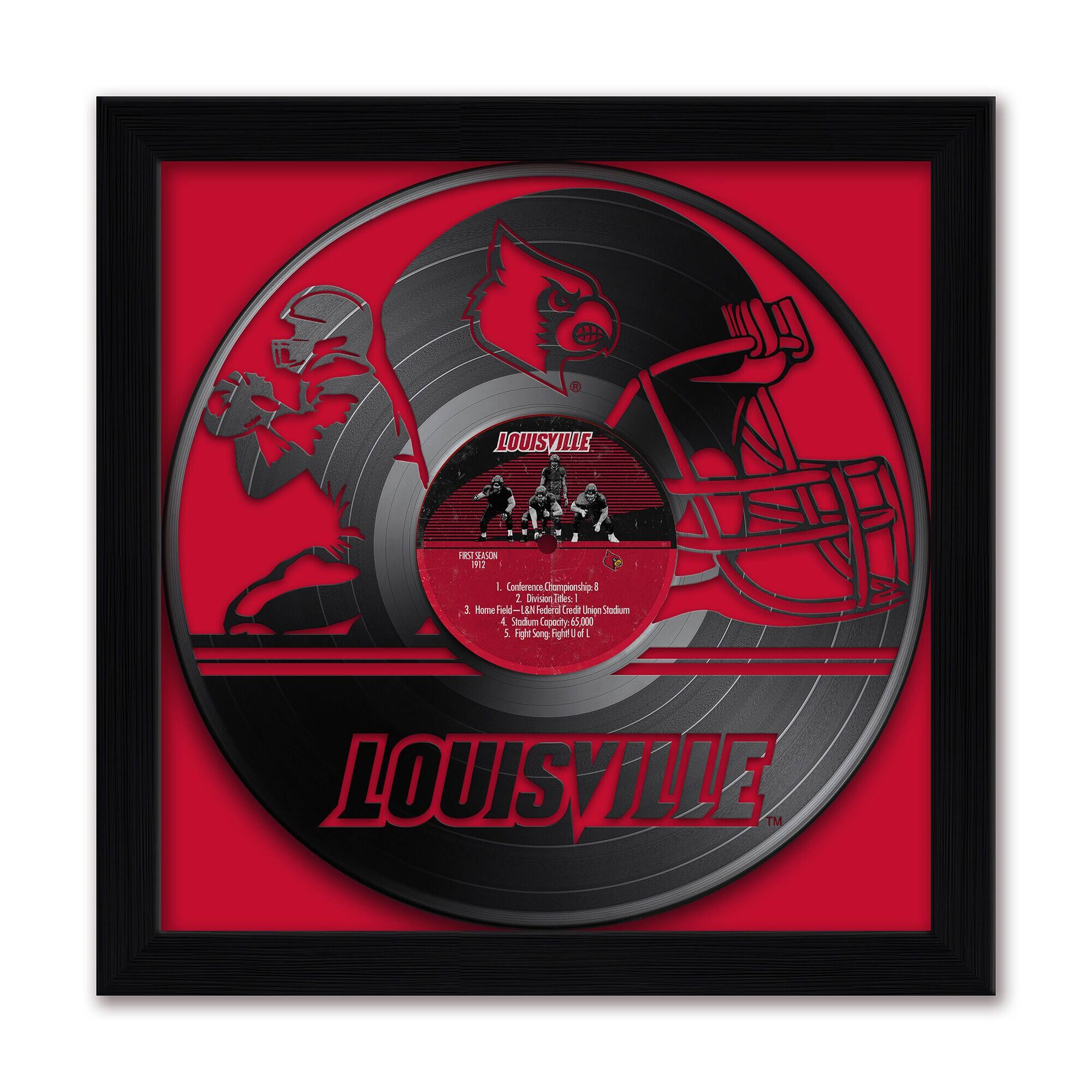 Louisville Cardinals Framed 13" x 13" Vinyl Record Art Print