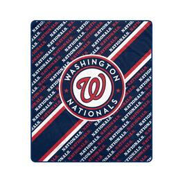 Pegasus - Washington Nationals 60" x 70" Diagonal Lined Wordmark Ultra Soft Blanket - Multicolor