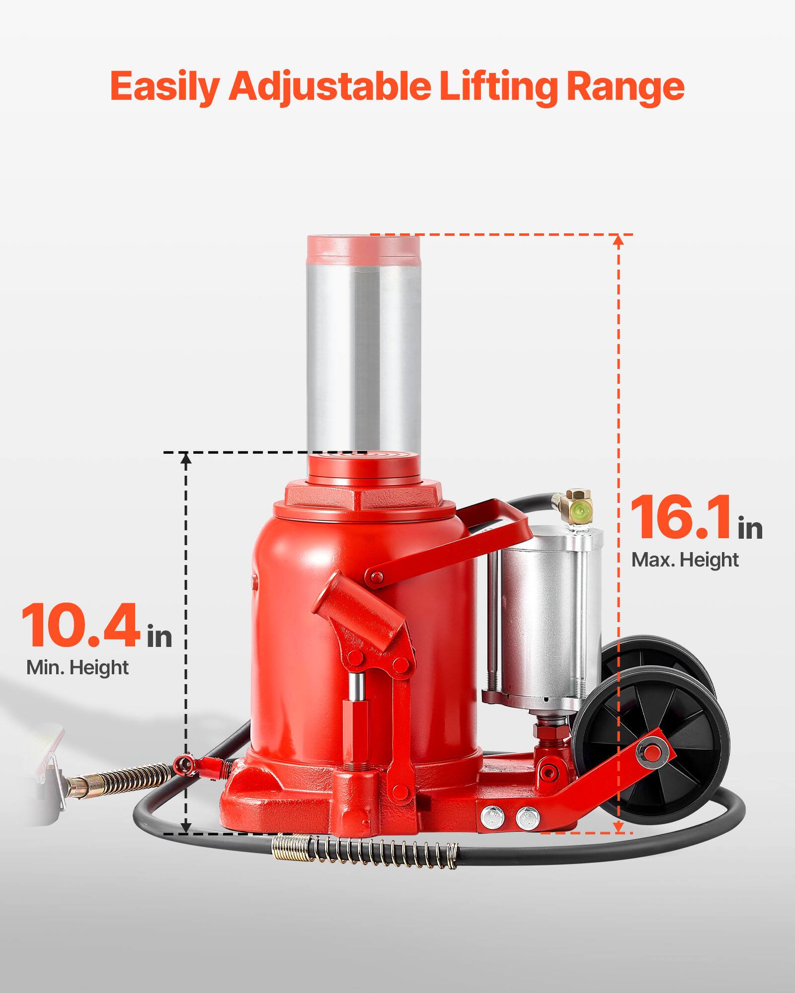 Easily Adjustable Lifting Range  
10.4 in Min. Height  
16.1 in Max. Height