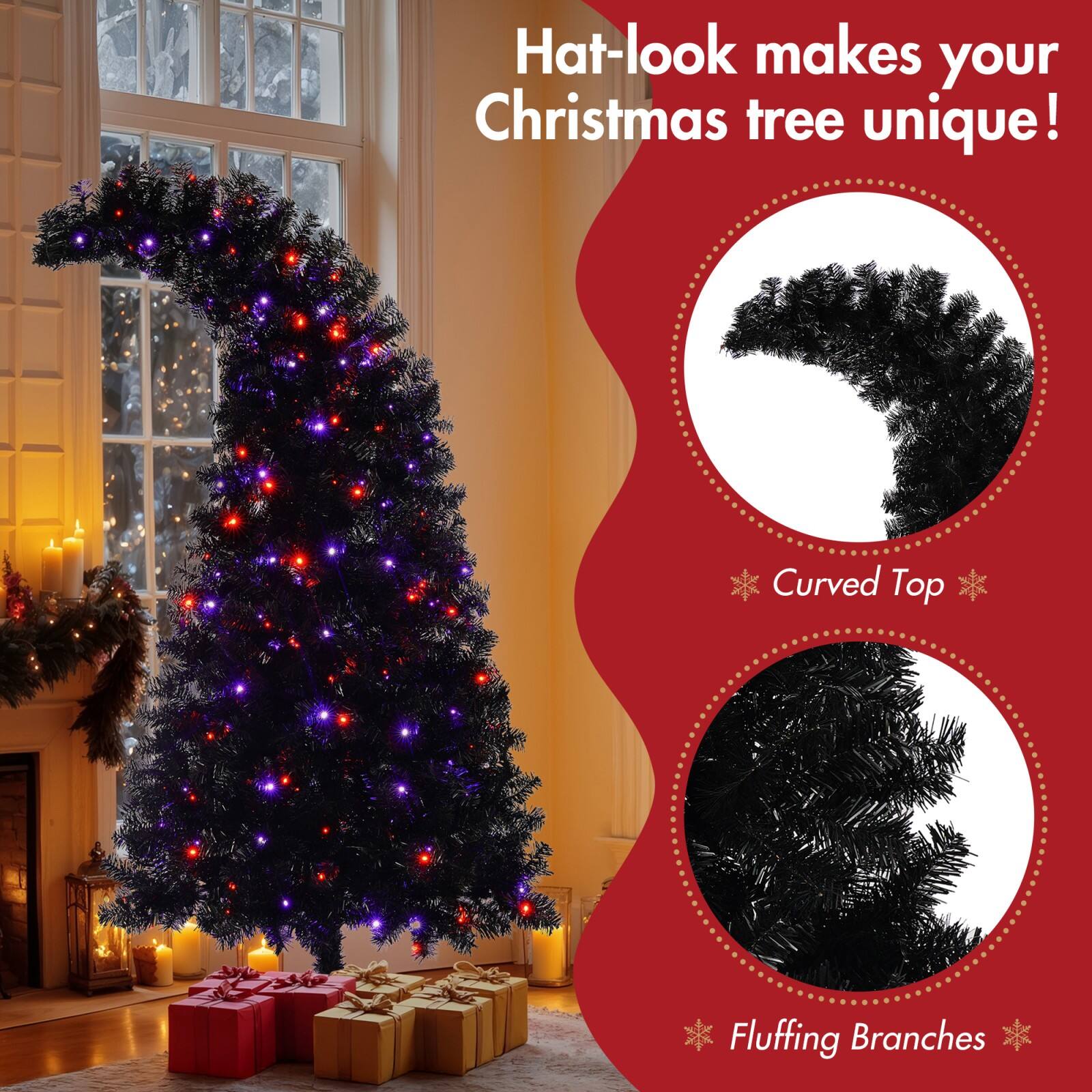 Hat-look makes your Christmas tree unique!

- Curved Top
- Fluffing Branches