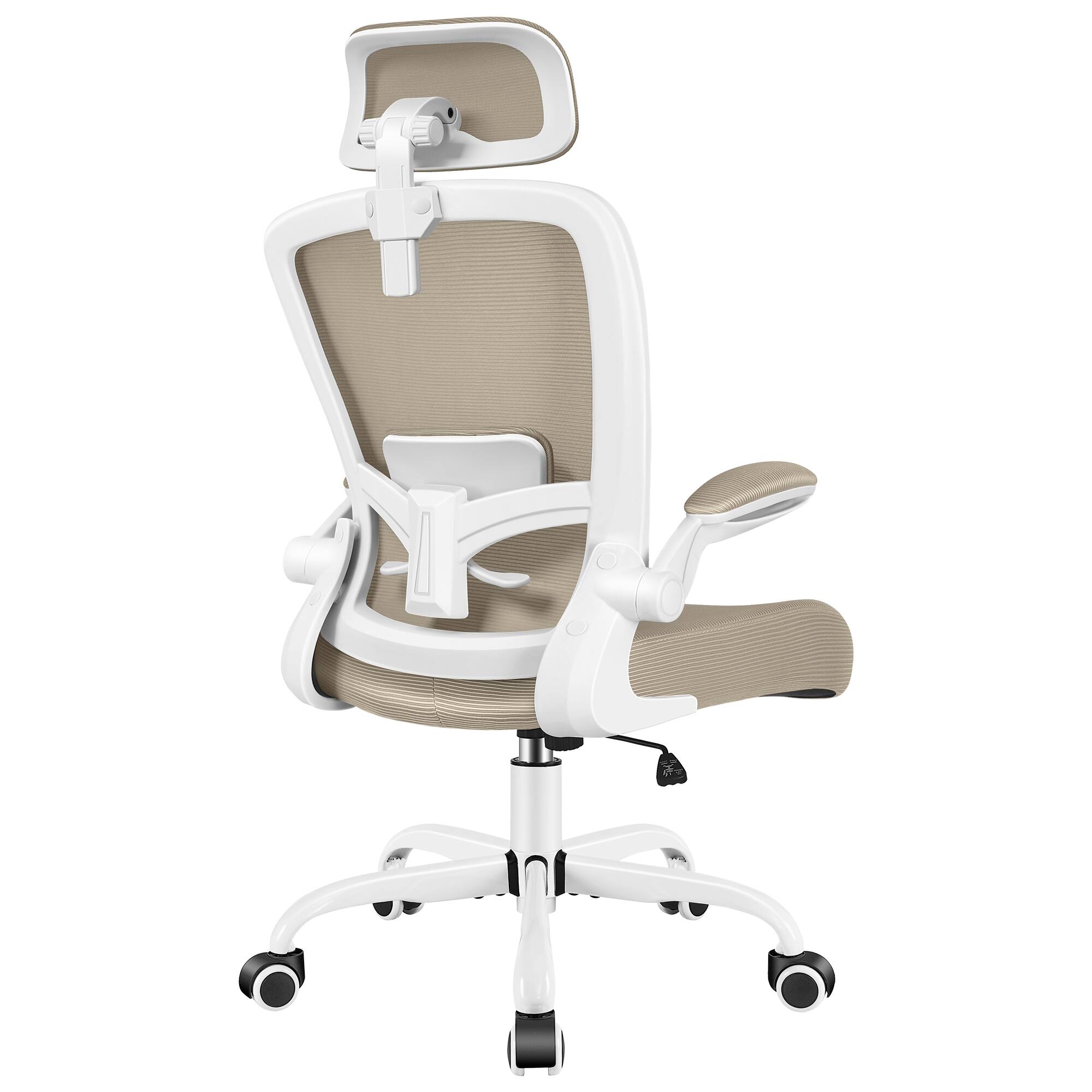 Alt View 4. KERDOM - Ergonomic High Back Office Chair, Computer Chair with Adjustable Height, Lumbar Support Home Office Swivel Gaming Chair - Khaki.