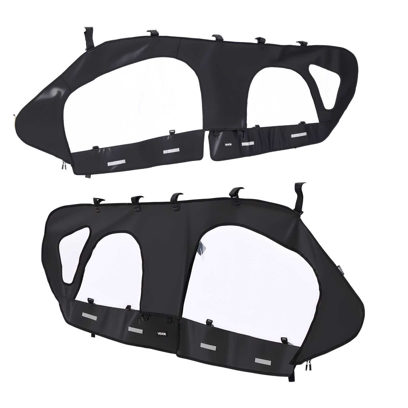 Alt View 5. VEVOR - Cab Enclosure Upper Doors, Compatible with Can-Am Maverick X3 MAX 4-Seater 2017-2024, Soft Upper Doors - Black.