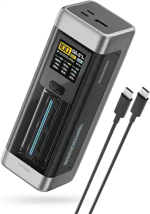 100.0% 02h Type-C1 120.0w 045w OUTPUT 06.0 2N4 14 20.0% D. 45.0w Dww USB 147w 03 A 03.0 27.0w DOm 15.0v 03.0 09.0v MAX 210W CUKTECH 25000mAh