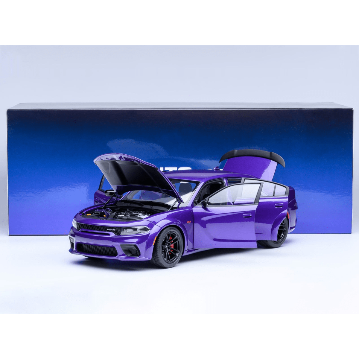 Alt View 9. Autoart - Dodge Charger Scat Pack Widebody Plum Crazy Purple Metallic  1/18 Car Model by Autoart.