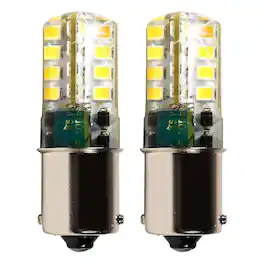 HQRP - 2-Pack 1156 Ultra Bright LED Bulbs Cool White for John Deere Gator/Tractor AD2062R LA115 D130 X300
