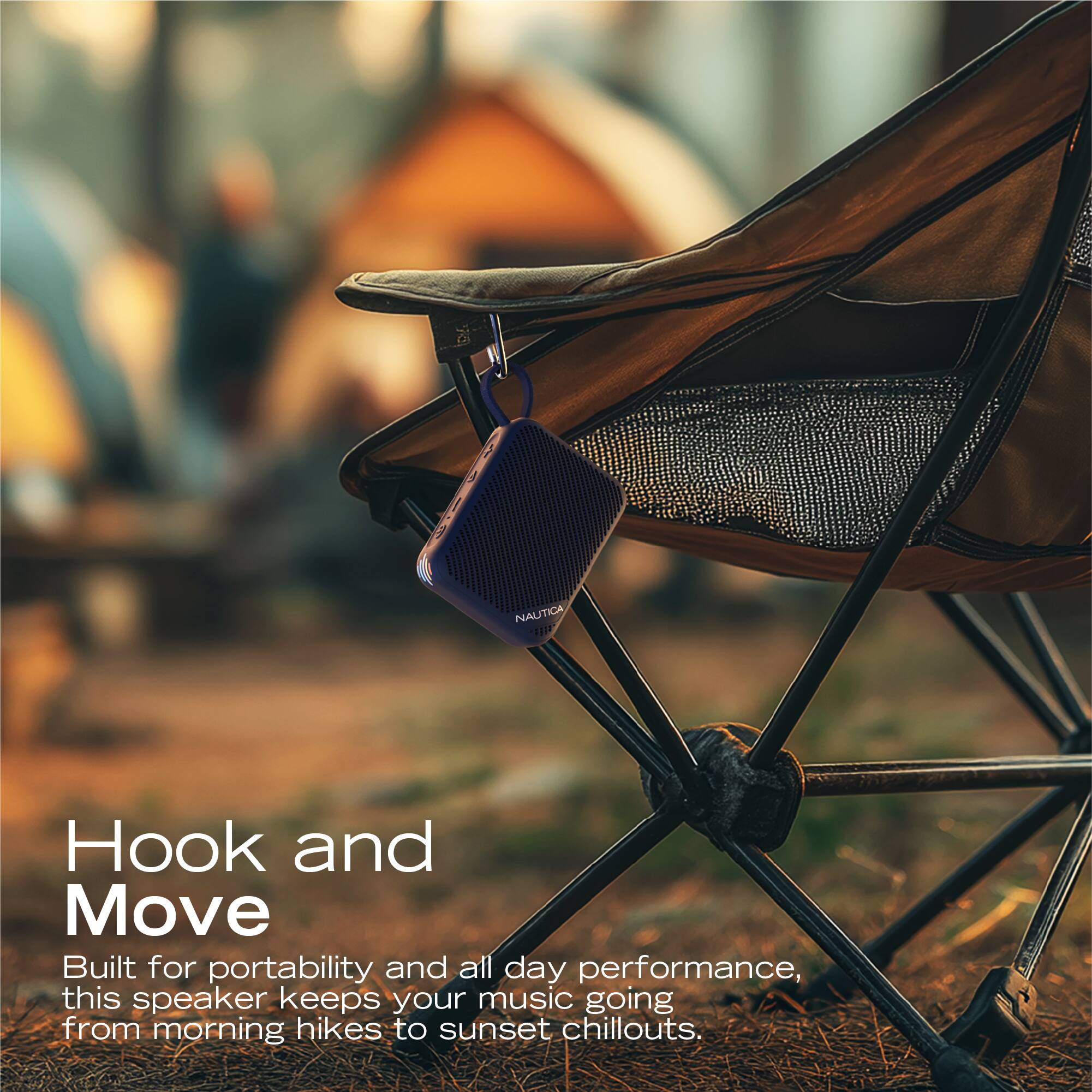 Hook and Move

Built for portability and all day performance, this speaker keeps your music going from morning hikes to sunset chillouts.