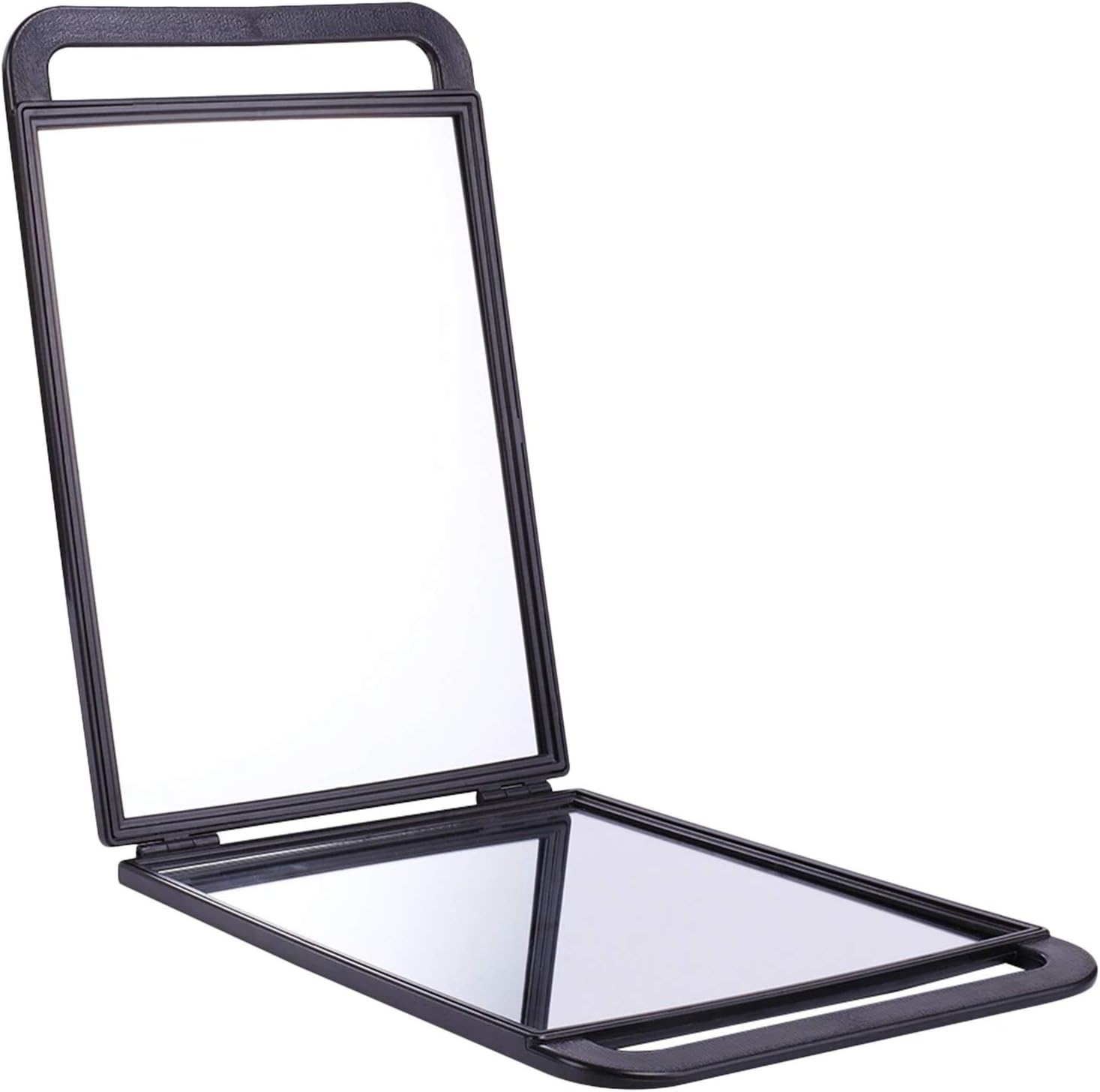 Alt View 4. Stamp n Camp - Large Hand Mirror with Double Handle - Sided Held Handle(14.17''x 9.45'') Hair Salon Mirrors,Babershop Hairstylist and - Black-1 Pack.