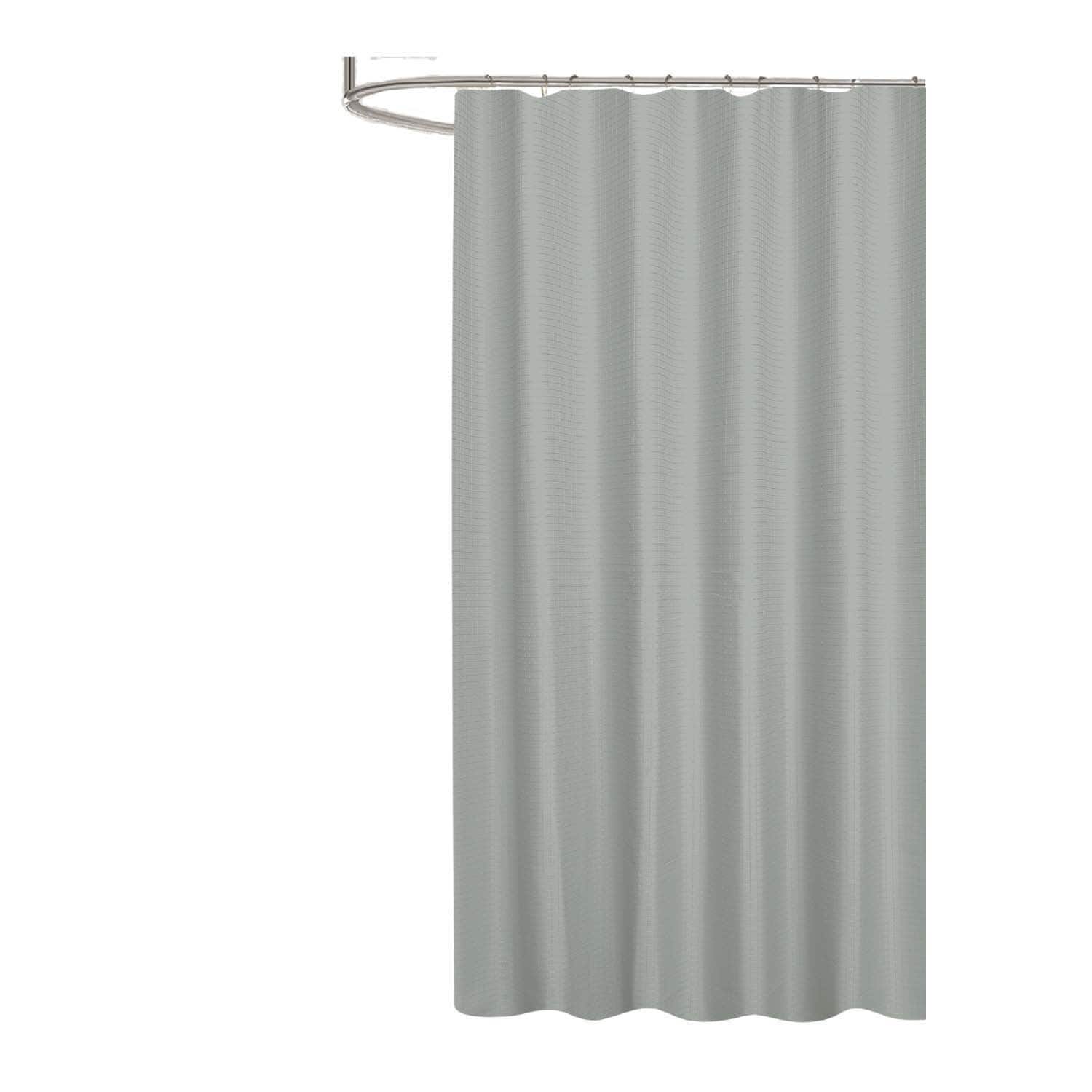 RT Designers Collection - RT Designer Collection Bliss Waffle Shower Curtain 70" x 72" Grey - Gray