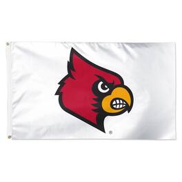 WinCraft - Louisville Cardinals 3' x 5' Single-Sided Vibrant Logo Deluxe Flag - White