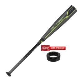 Rawlings - 2019 Quatro USA 30-Inch Baseball Bat (20 oz) with 16 oz Bat Weight - Multicolor