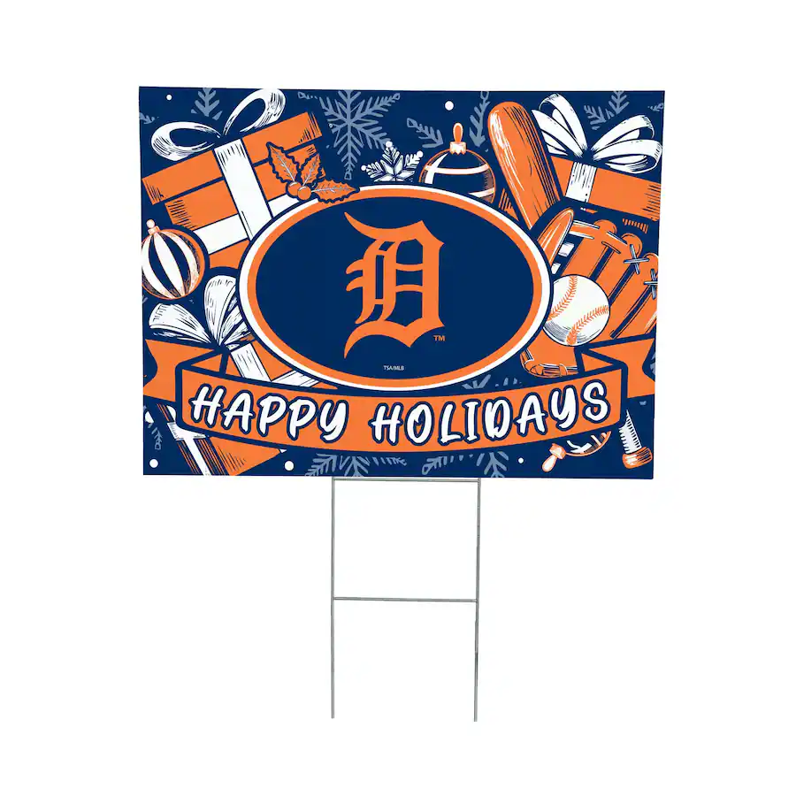 Evergreen Enterprises Detroit Tigers 24 X 18 Happy Holidays Christmas evergreen-enterprises-detroit-tigers-24-x-18-happy-holidays-christmas