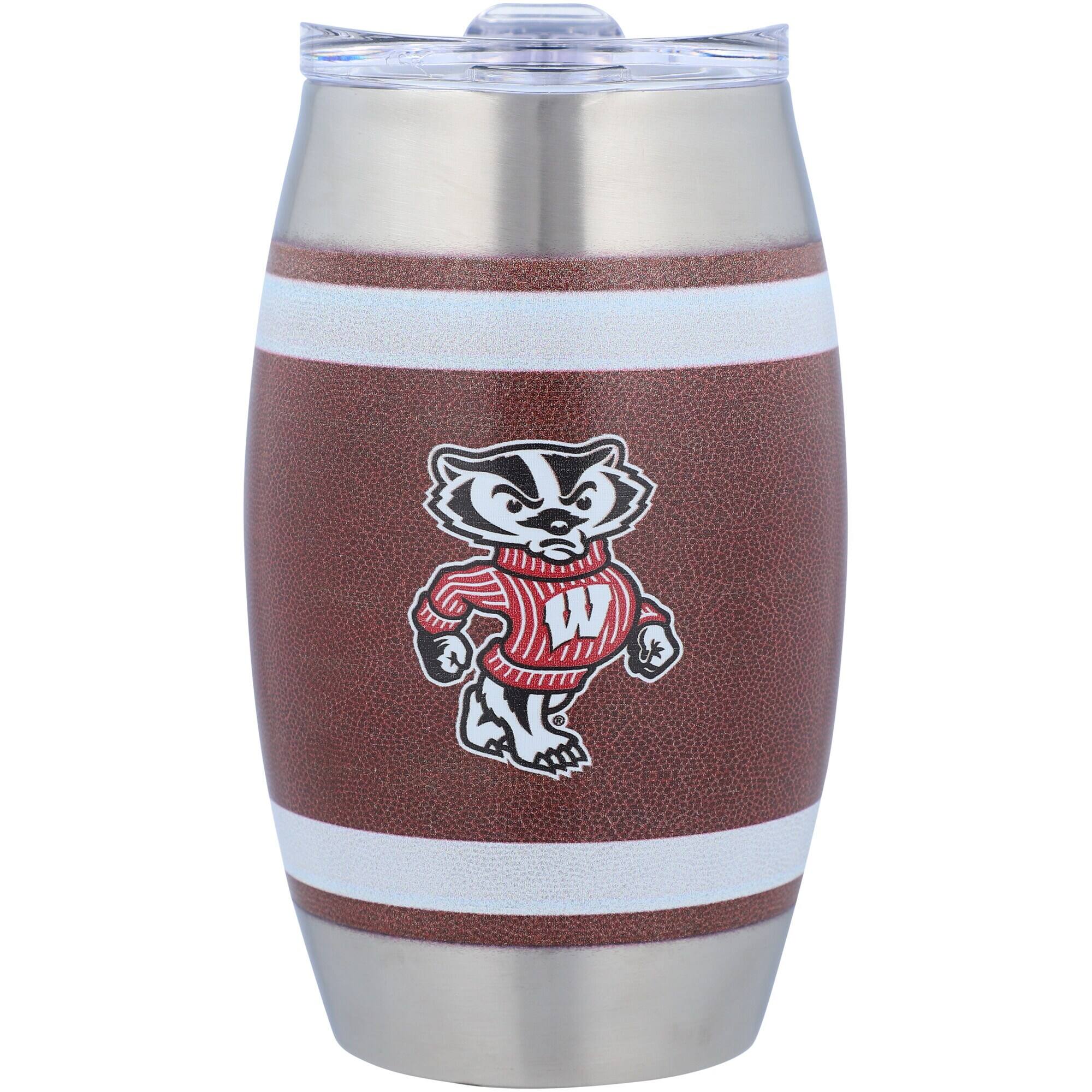 Alt View 2. Indigo Falls - Wisconsin Badgers 15oz. Football Tumbler - Multicolor.